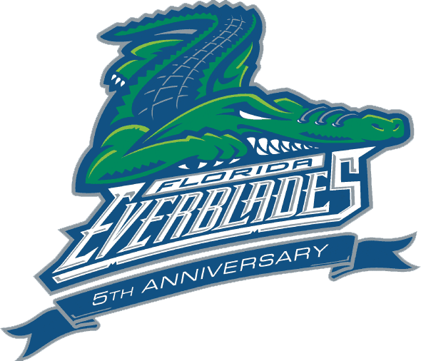 Florida Everblades 2003 Anniversary Logo iron on transfers for T-shirts